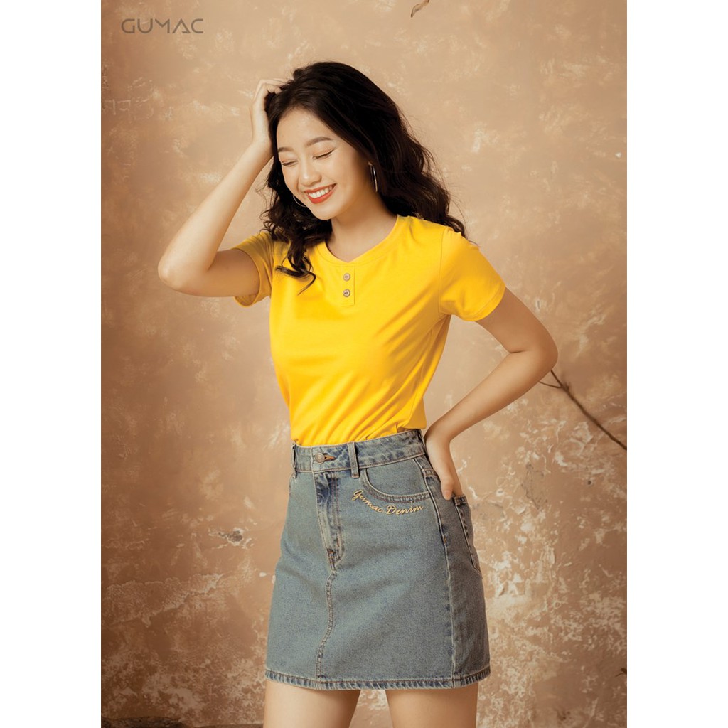 [Mã WAVUIXUAN giảm 20% đơn bất kỳ] Áo thun nữ cổ trụ GUMAC AT12938 | BigBuy360 - bigbuy360.vn