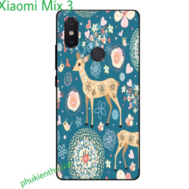 Ốp lưng Xiaomi Mix 3 dẻo TPU in 3D cao cấp chất đẹp ( bảo vệ camera)