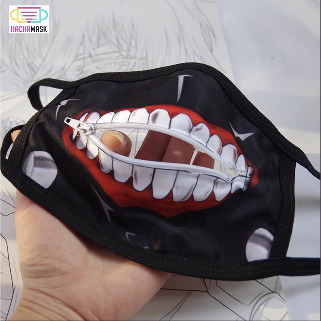 Khẩu Trang Tokyo Ghoul | Khẩu Trang Ken Kaneki Có Khóa Và Không Khóa