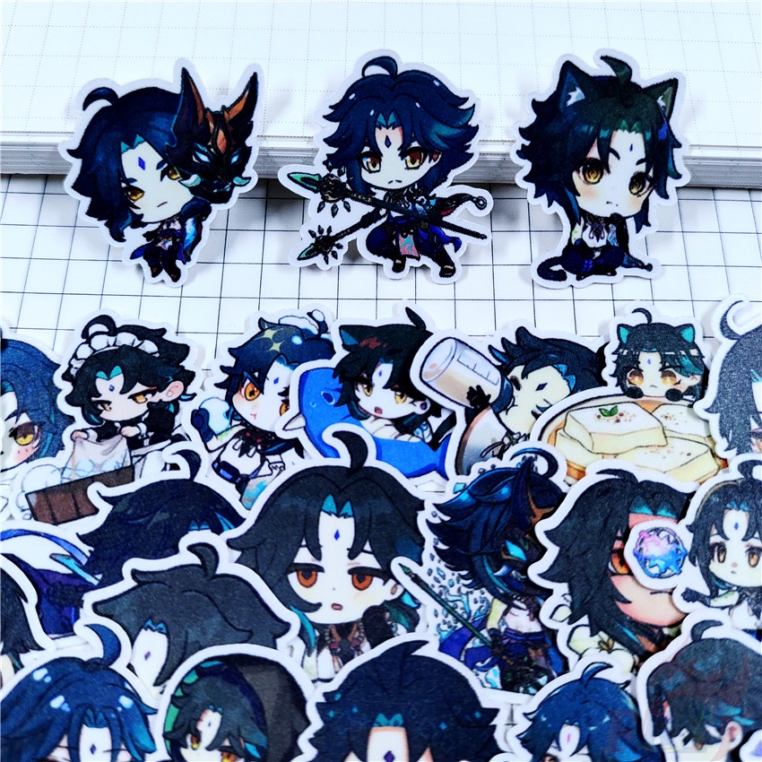 Set 60 Món Đồ Chơi Chất Lượng Cao ❤ Tác động của Genshin. Sticker Dán Trang Trí Nhật Ký Mini Xiao Q-1 ❤ Sticker Dán Trang Trí Album Thời Trang DIY Kích Thước 2~3cm