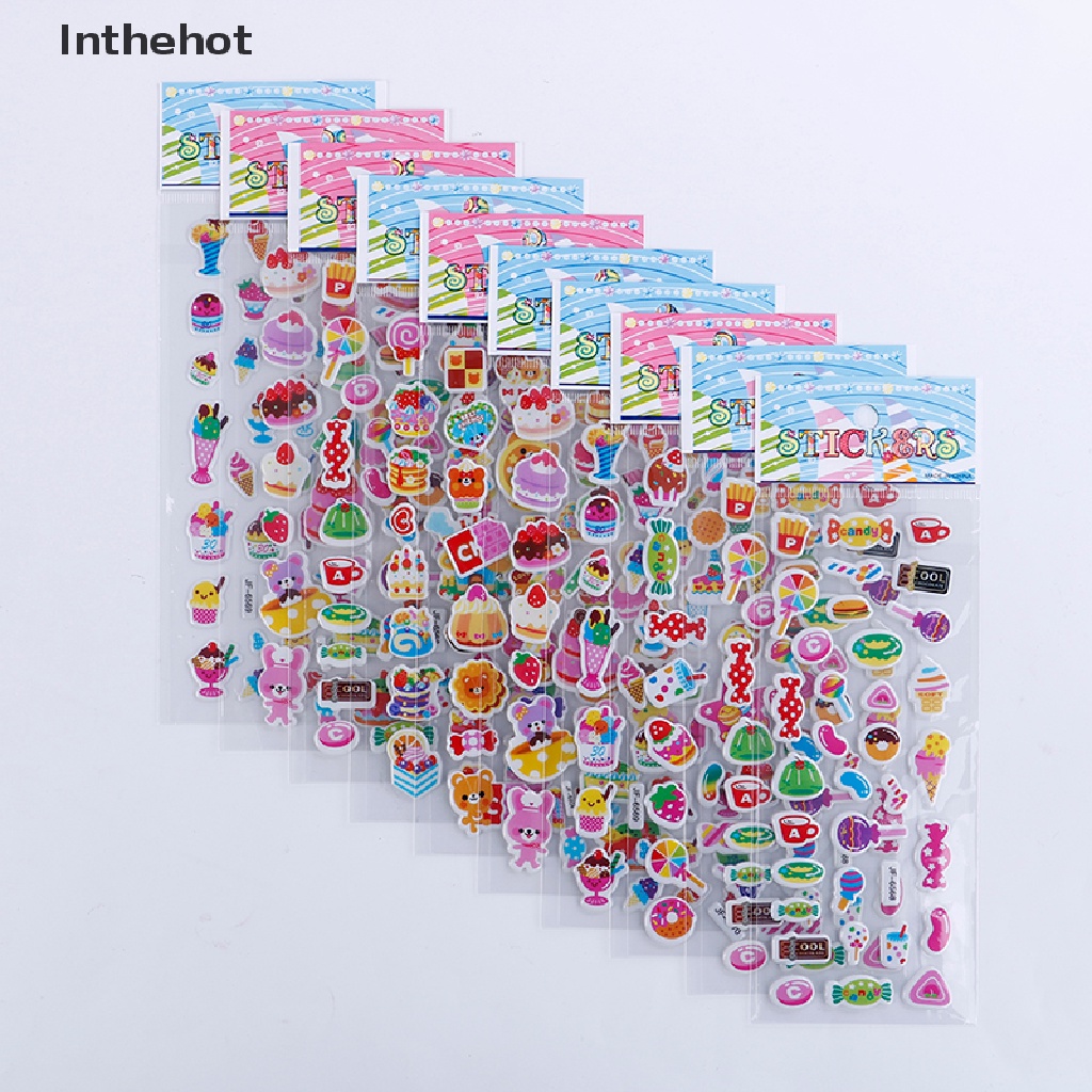 Bộ 10 Miếng Dán Hoạt Hình Dễ Thương Cho Bé