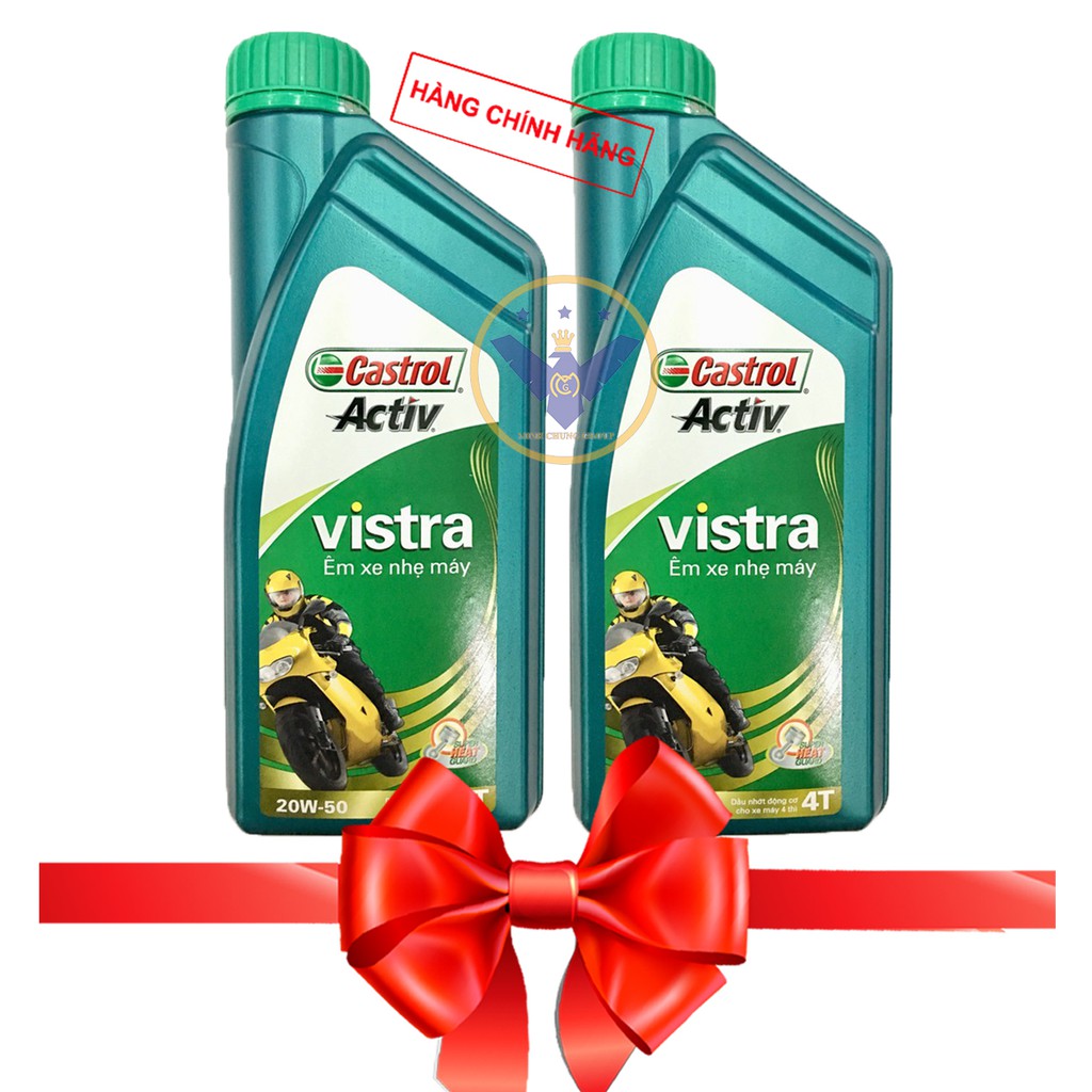 COMBO 2 dầu nhớt xe máy Castrol Activ Vistra 20w50 0.8l