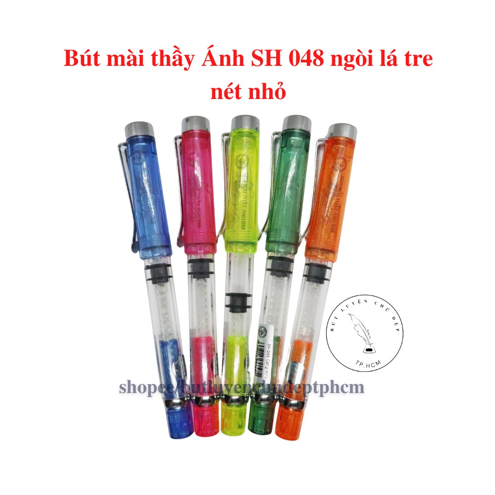Bút mài thầy Ánh SH 048 ngòi lá tre calligraphy tự động thanh đậm
