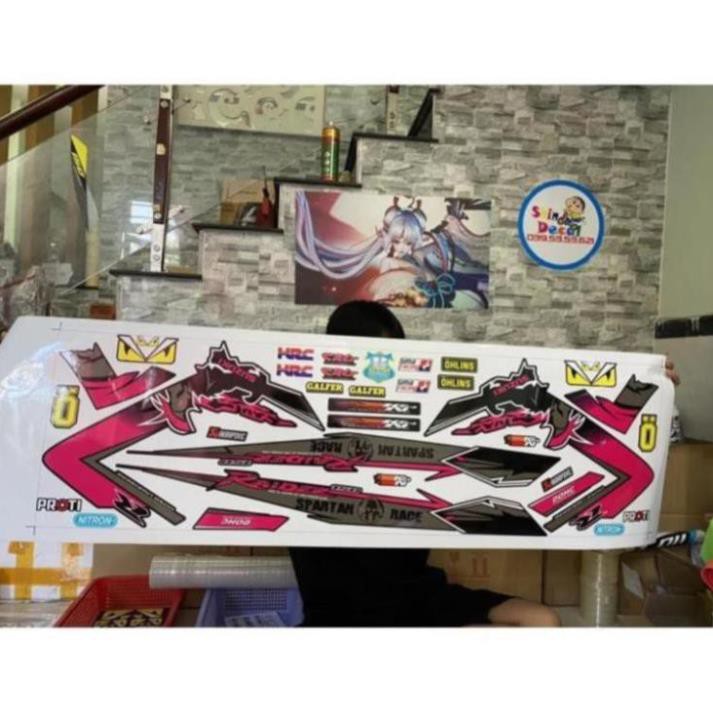 Tem rời Raider xăng cơ hồng đen