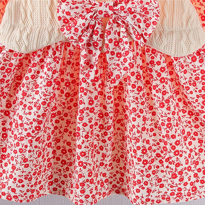 Đầm DàI Tay In Hoa Cho Bé GáI (0-4 TuổI)