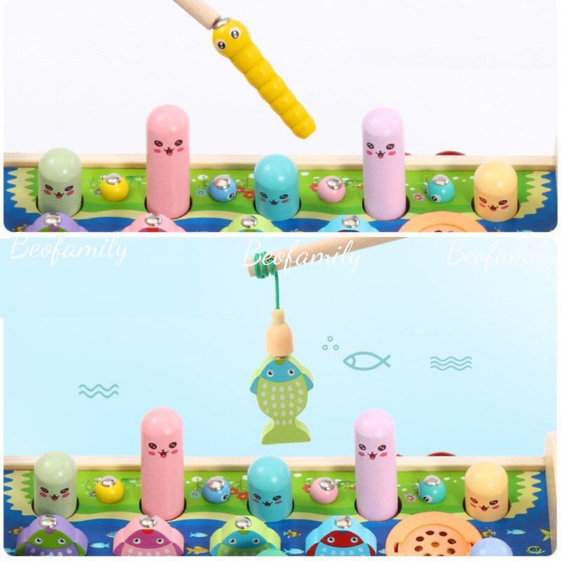 Đồ Chơi Đập Chuột 7in1 - Có Đàn - Đồng Hồ, Đồ Chơi Câu Cá Cho Bé BEOFAMILY