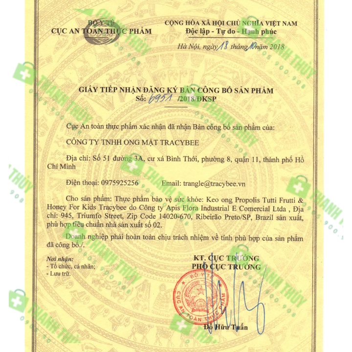 Keo Ong Xịt Họng Vị Trái Cây Cho Trẻ Em Tracybee Propolis  Giúp Giảm Ho, Viêm Họng Bé Khỏe Mạnh, Mẹ Hết Lo