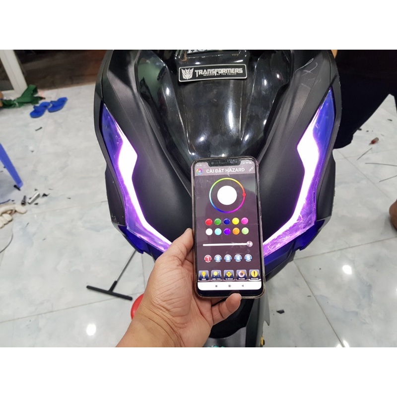 Audi Demi i8 hiệu ứng cho AB 2020 - bảng mạch chỉnh app 7 màu