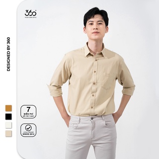Áo sơ mi nam dài tay 360 BOUTIQUE cổ bẻ thêu hình ở túi ngực - STDTK209