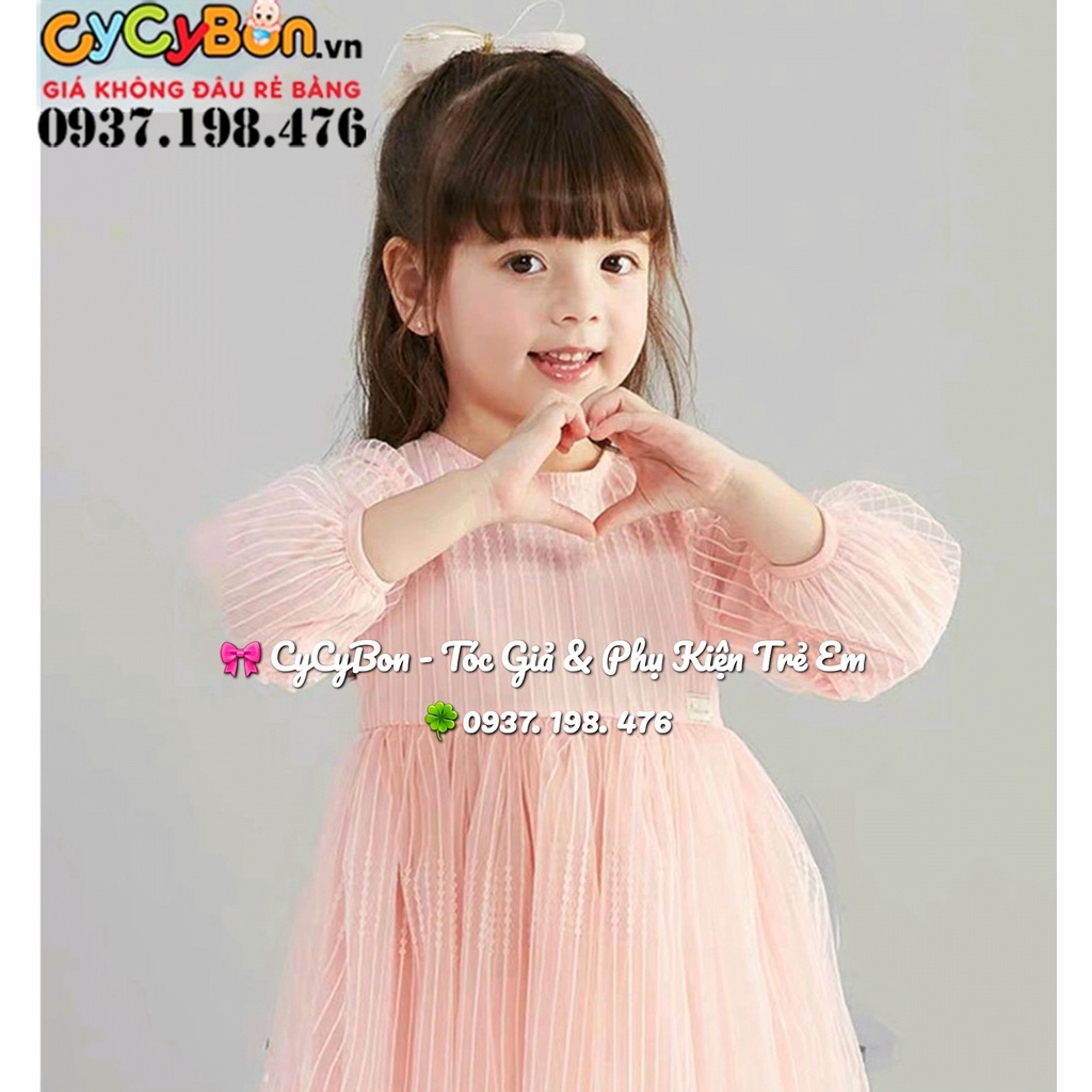 Kẹp Tóc Giả Mái Trước Cho Bé Gái -Kiểu Mái Ngang Dày- Có 2 màu Đen và Nâu Đen - Cực kỳ dễ sử dụng cho bé gái !