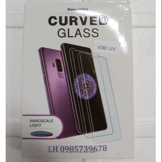 Kính Cường Lực Keo UV Cho LG V30 keo nước