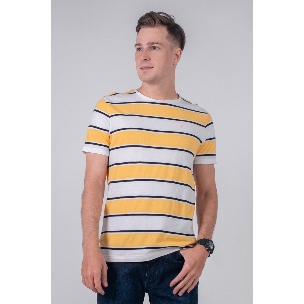 Áo Thun Cổ Tròn Sọc Ngang , chuẩn form, sang trọng, thanh lịch John Henry - TS20SS02C-RG