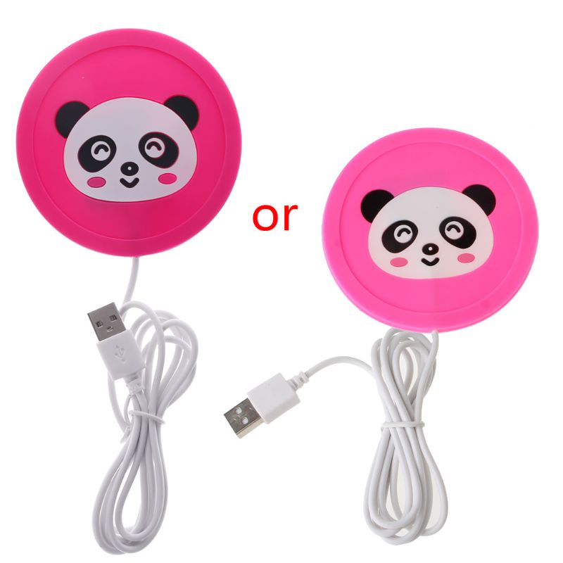Đế Hâm Nóng Đồ Uống Bằng Silicon 5V Cổng USB Họa Tiết Hoạt Hình