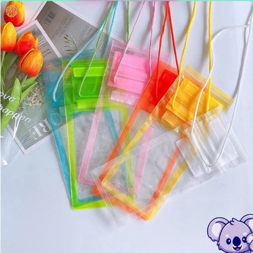 Túi Đựng Điện Thoại Bằng PVC Trong Suốt Chống Thấm Nước Có Thể Gấp Gọn Tiện Dụng Khi Đi Bơi