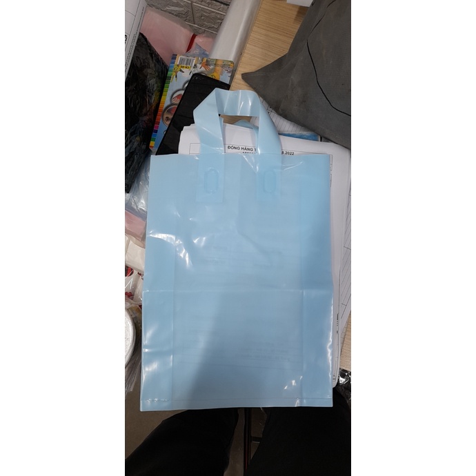 0.5kg Túi Nilon Ép Quai, Túi PE ép quai xanh dương Đủ Kích Cỡ, Bao bì đựng Quần Áo, đựng Mỹ Phẩm có quai xách