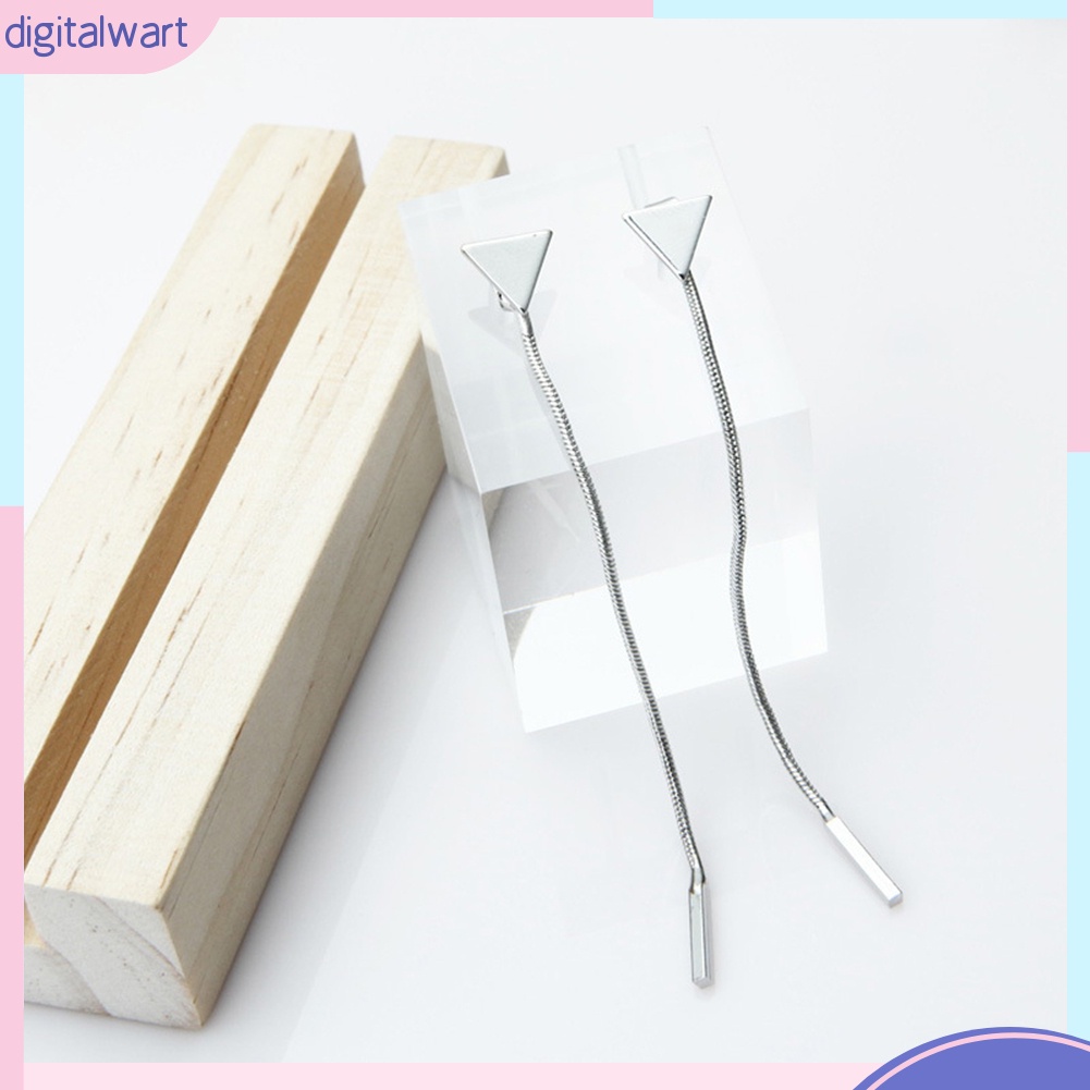 Đôi Bông Tai Dáng Dài Họa Tiết Tam Giác Thời Trang Cho Nữ