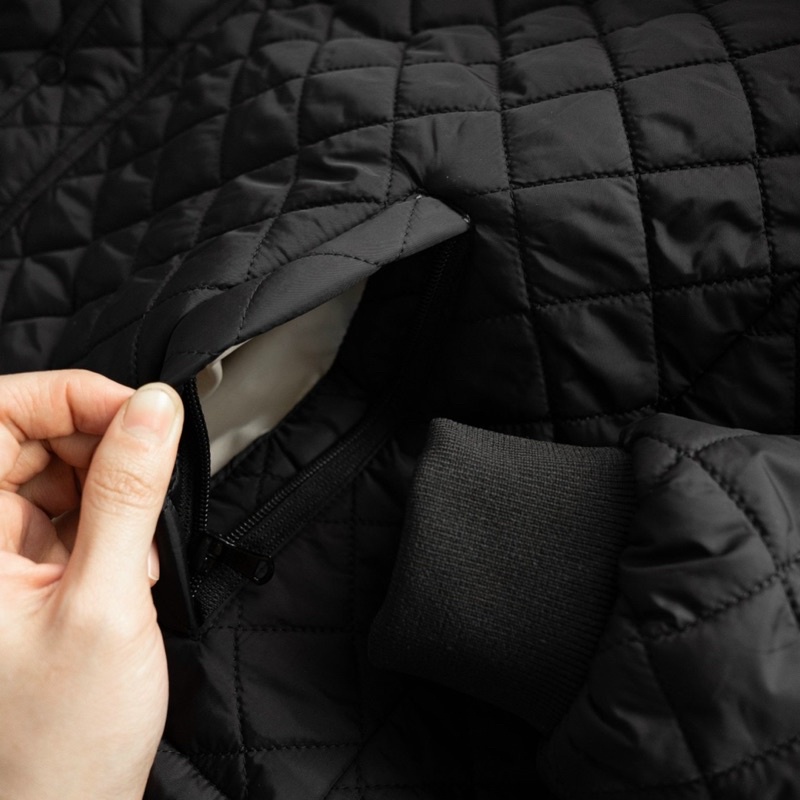 Áo khoác Bomber Jacket ZR man trần trám siêu đẹp khoá cúc bấm VNXK