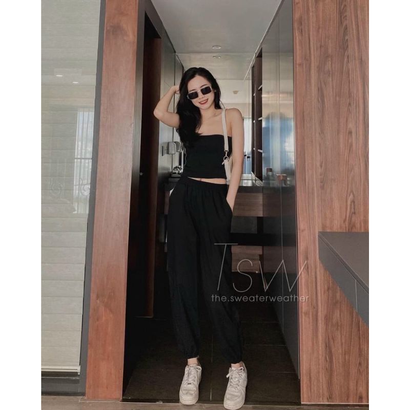 Quần bom đũi chun gấu dáng jogger hot summer