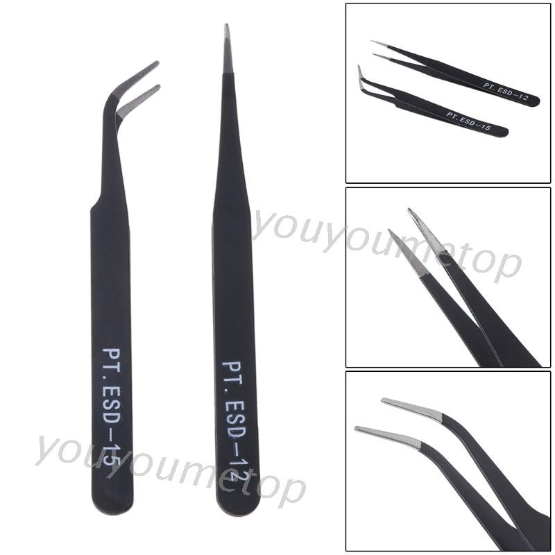 [Hàng mới về] Set 2 nhíp nối mi bằng thép không gỉ chất lượng cao