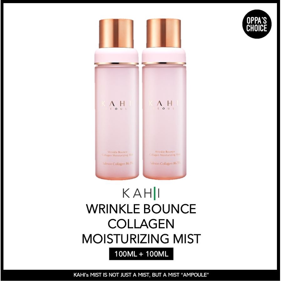 Tinh Chất Collagen CẢI THIỆN Nếp Nhăn Kahi Wrinkle Bounce Collagen Moisturizing Mist 1 + 1 (120ml + 120ml)