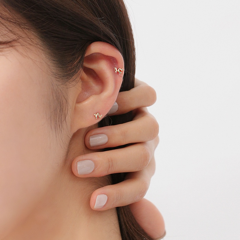 Bông tai bạc chữ cái theo yêu cầu Gix Jewel