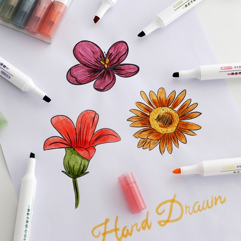 Bút đánh dấu 6 màu dạ quang đáng yêu