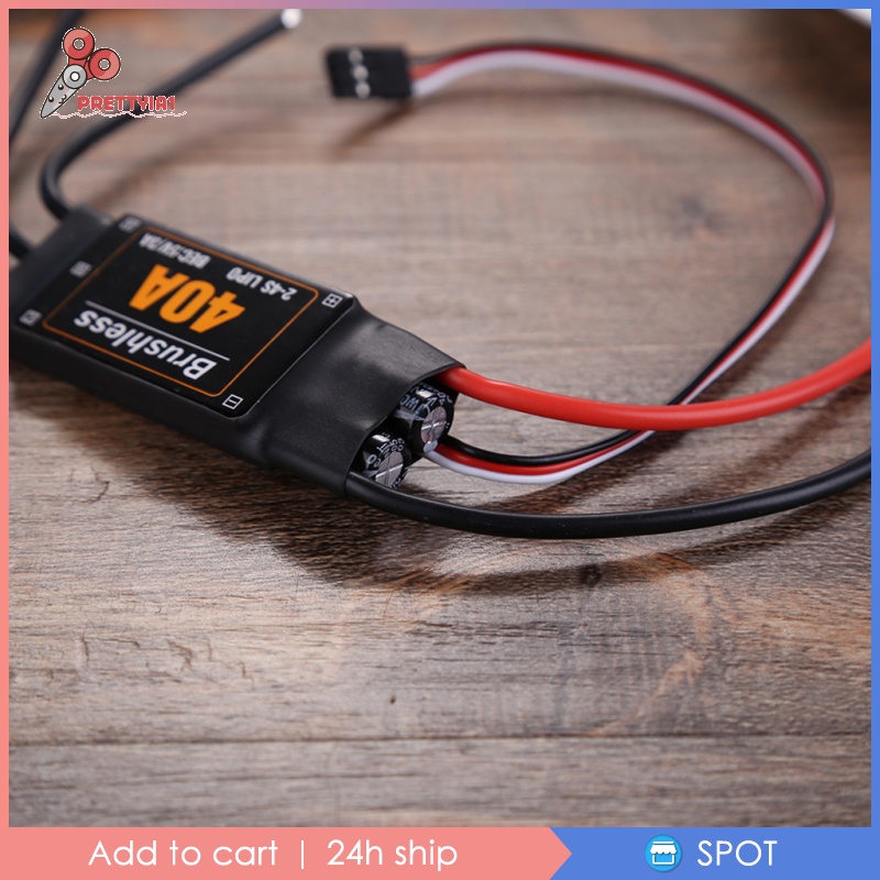 Động Cơ Không Chổi Than ESC 40A Prettyia1 Chuyên Dụng Cho Máy Bay Điều Khiển Từ Xa