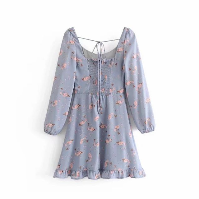 [Sẵn] Xuất Khẩu - Đầm cổ vuông voan đẹp may 2 lớp size SML XK1 | BigBuy360 - bigbuy360.vn