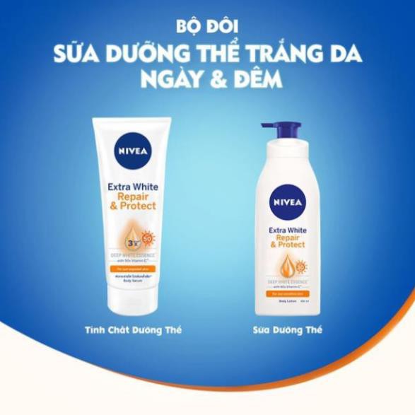 [FMCGMALL -8% đơn 250K] Tinh chất dưỡng thể dưỡng trắng NIVEA ban ngày giúp phục hồi & chống nắng SPF50 (180ml) - 88314