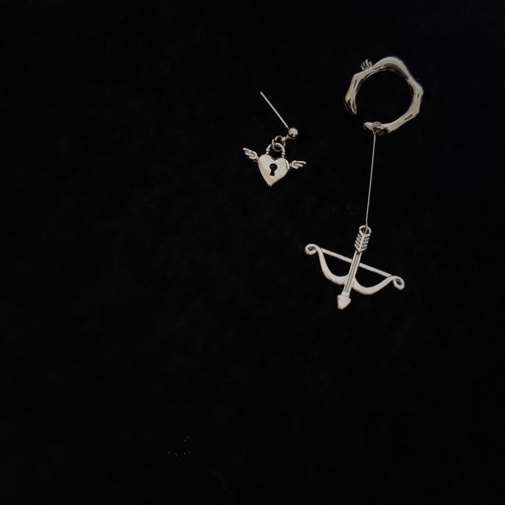 Khuyên Tai Kim Loại Hình Mũi Tên Cupid 's Phong Cách Retro Hàn Quốc