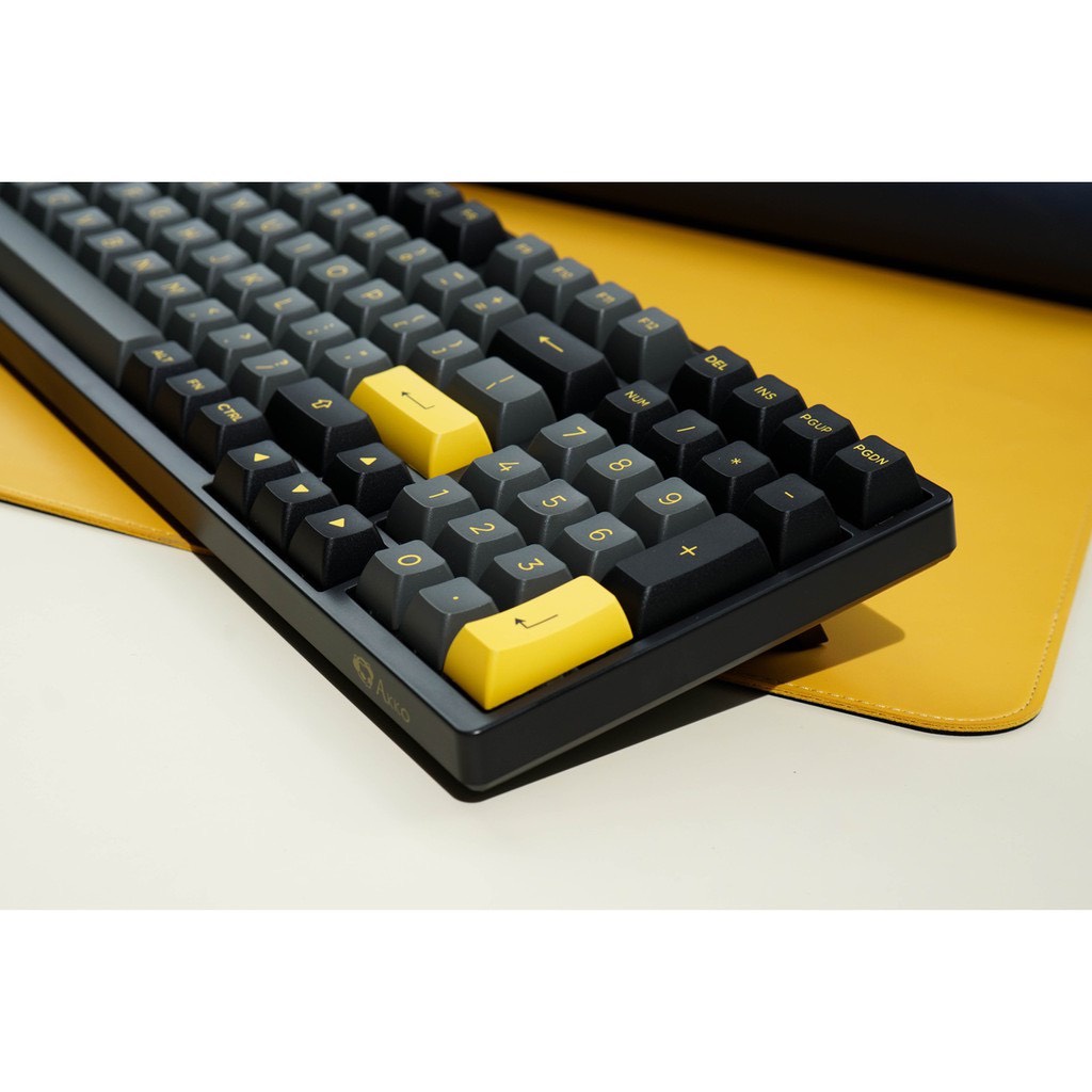 Bàn phím cơ AKKO 3098N Multi-modes Black Gold (Bluetooth 5.0 / Wireless 2.4Ghz / Hotswap / Foamtiêu âm / Foam đáy / TTC