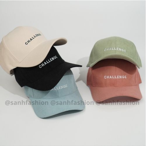 Mũ lưỡi trai thêu hình chữ Challenge  Nón kết chất nỉ cao cấp thời trang form unisex nam nữ K36