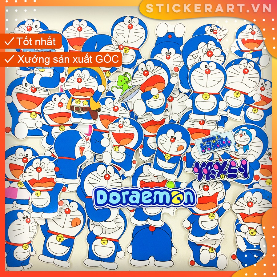 [DOREMON] 48 Sticker chống nước/ trang trí, dán xe laptop mũ bảo hiểm vali...