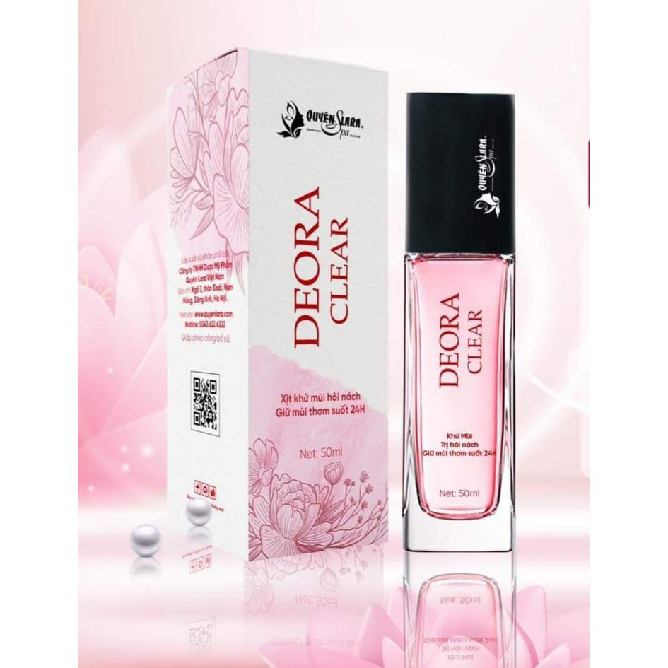 Xịt Khử Mùi Hôi Nách DEORA CLEAR - Khử Mùi Hôi Nách, Hôi Chân, Thâm Nách, Ra Mồ Hôi Nách - 50 ml - HÀNG CHÍNH HÃNG