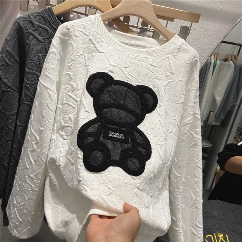 COZOK Áo len nữ dài tay cổ tròn thời trang Hàn