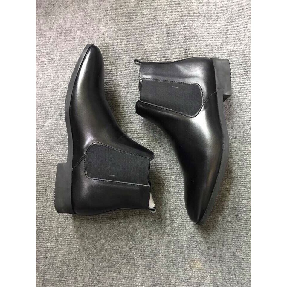[free ship]Giầy cao cổ tăng chiều chao chelsea boot nam