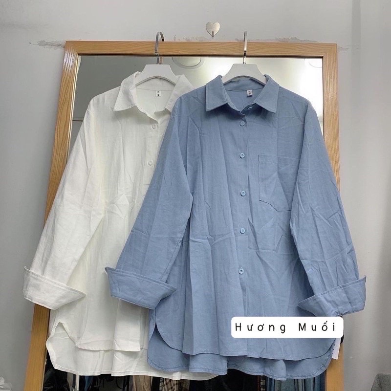 Áo sơ mi vintage chất thô mềm dày dặn-hang qchau