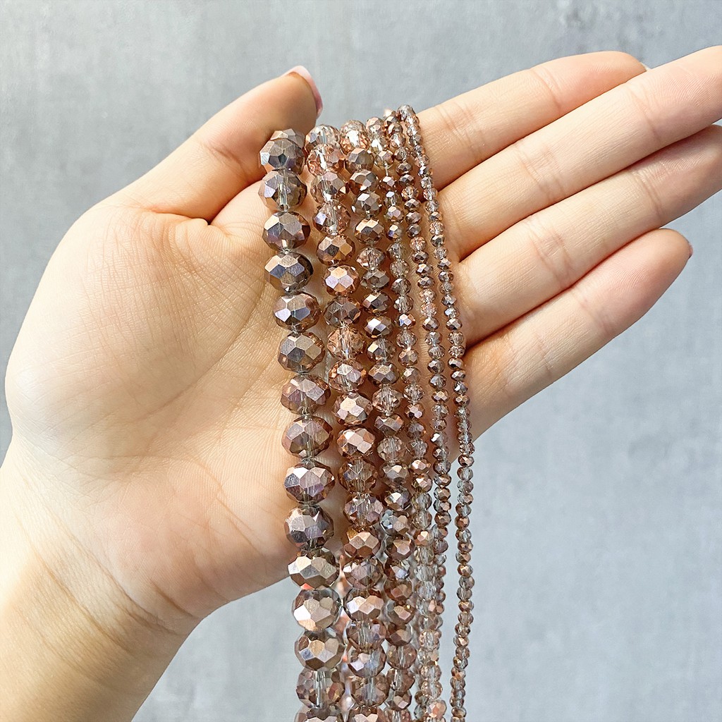 Beadia Mặt Dây Chuyền Bằng Đồng Hình Bánh Xe Pha Lê Thủy Tinh Có Lỗ Dùng Làm Trang Sức