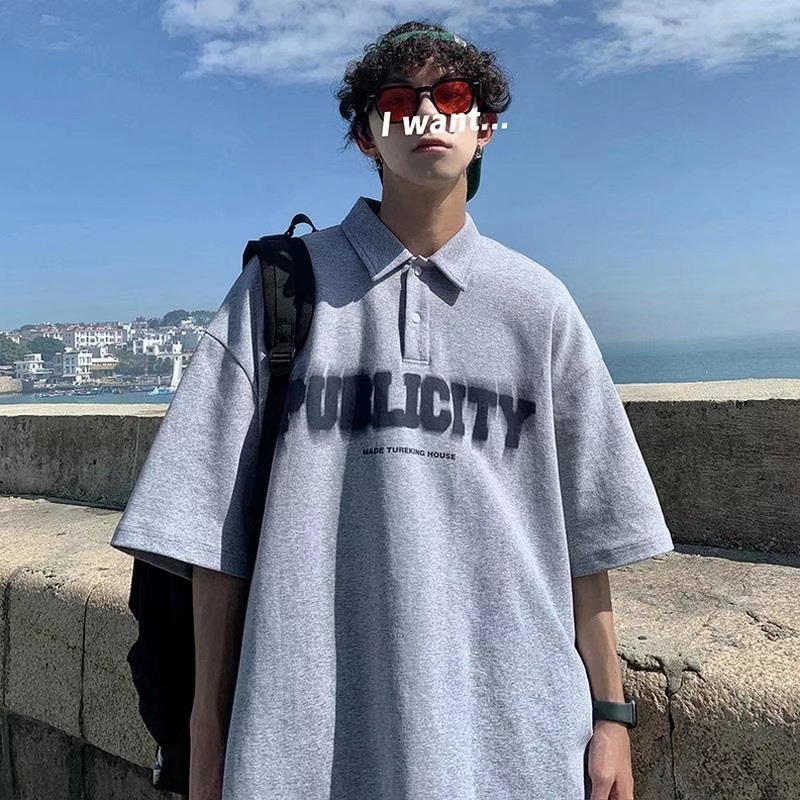 Áo polo Ngắn Tay In Hình Thời Trang Dành Cho Nam