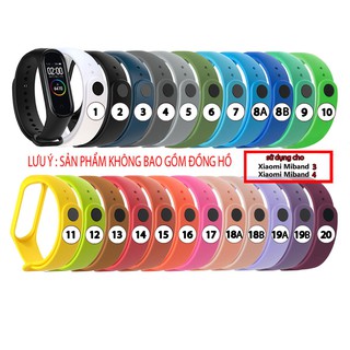 Dây Đeo Cao Su Thay Thế Cho Xiaomi Miband 3 Miband 4 Chất Lượng Cao