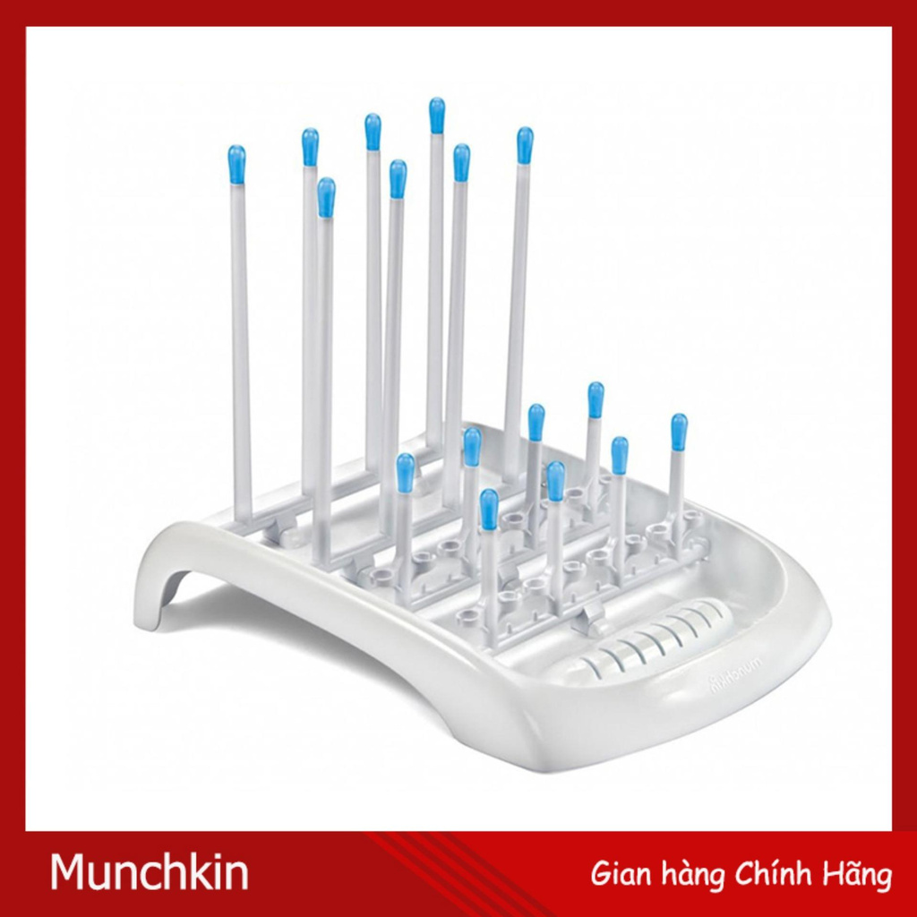 Khay/Giá Úp Bình Sữa Munchkin 16 Thanh Gập Gọn Nút Bọc Chống Xước Bình