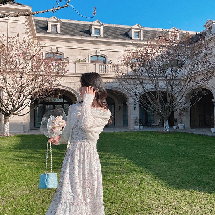 Áo Khoác Cardigan Dệt Kim Mỏng Màu Trắng Đính Hạt Thời Trang Mùa Hè Cho Nữ