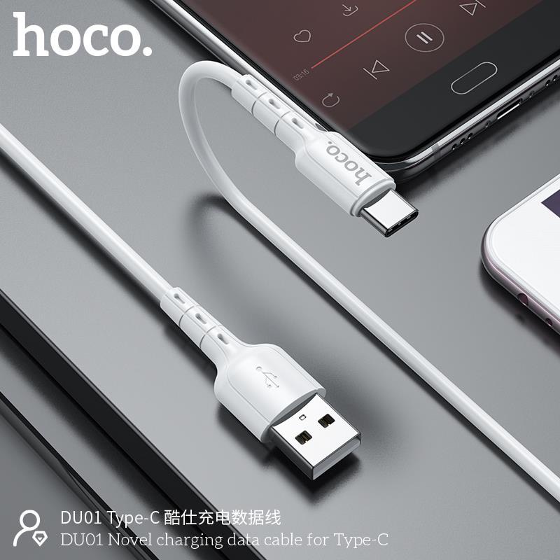 Cáp Sạc Nhanh Type-C 3A Cho Samsung, Xiaomi, Huawei, Oppo, Realme,... Hoco DU01 Dây Sạc 15W, Giá Rẻ [CHÍNH HÃNG]