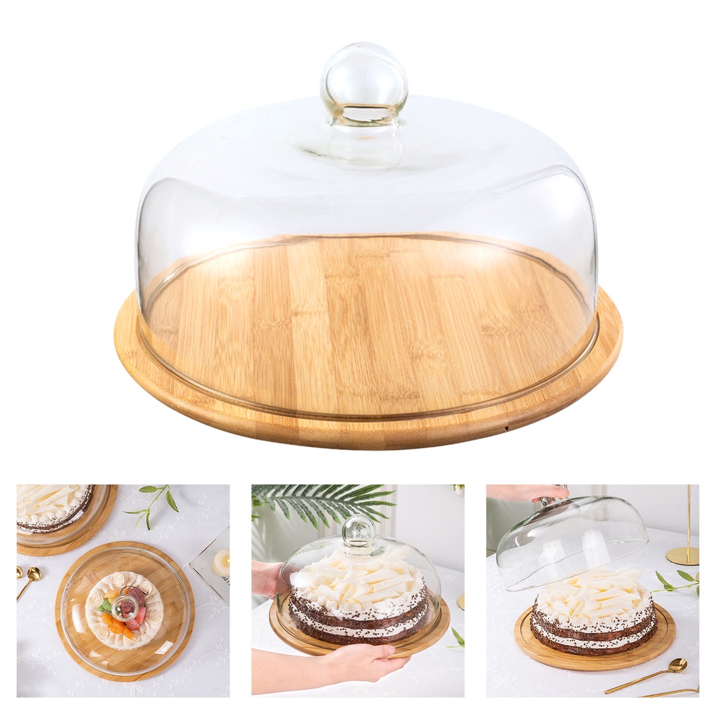 Khay Thủy Tinh Đựng Bánh Mì Có Nắp Đậy Kiểu Bắc Âu lzdjhyke3