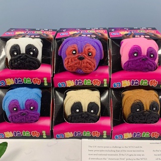 (5 MÀU) SQUISHY Con Chó PUG chó Pitbull Kéo dài cực đáng yêu mochi slime gudetama