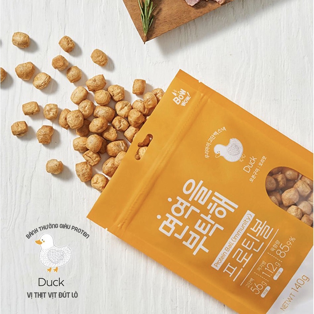 Thịt Viên Bowwow Cho Chó - Tăng Cường Hệ Miễn Dịch Protein Ball Immunity - Gói 140g - Bao Bì Chính Hãng