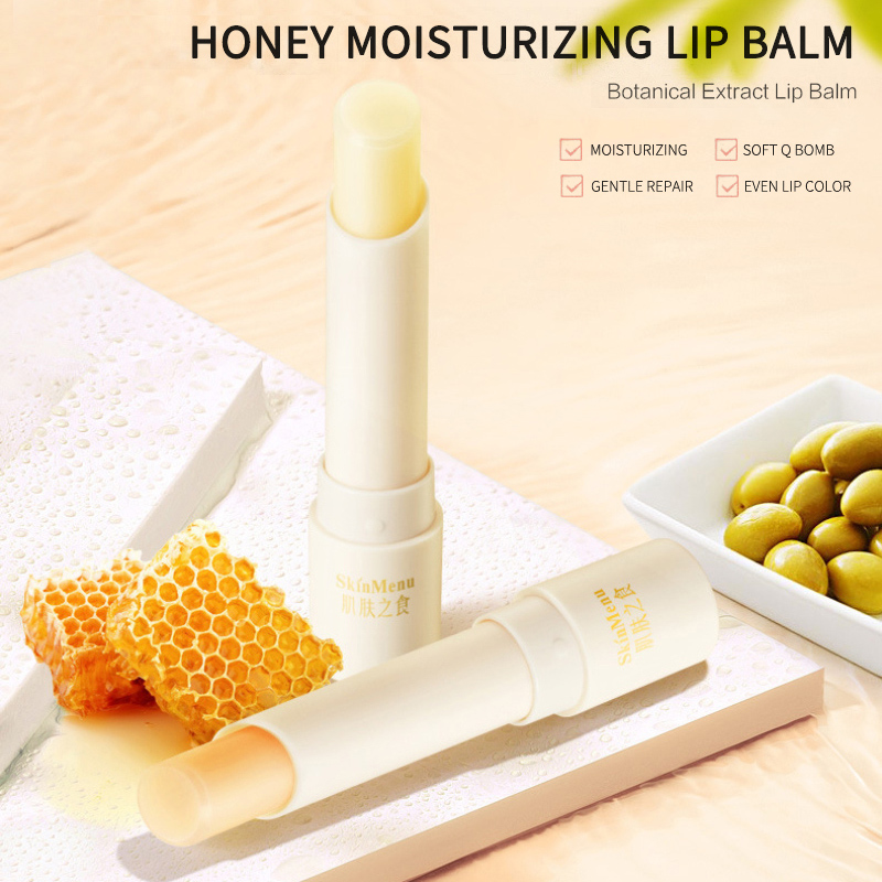 【Ready Stock】 Skin Menu/honey lip balm moisturizing hydrating fade lip wrinkles moisturizing lip moisturizing lip colorless lipstick 【queen2019】