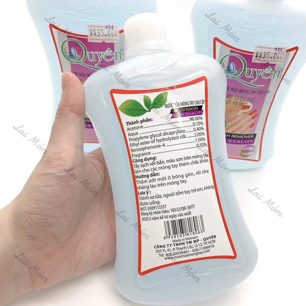 NƯỚC CHÙI MÓNG AXITOL HÀNG CHÍNH HÃNG QUYÊN 500ML