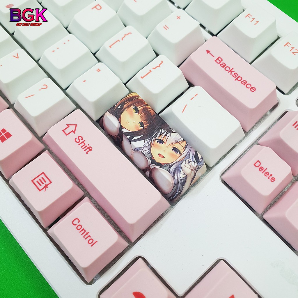 Bộ Keycaps 4 Nút ANIME Dễ Thương Cute In Dye Sub 5 mặt cực nét