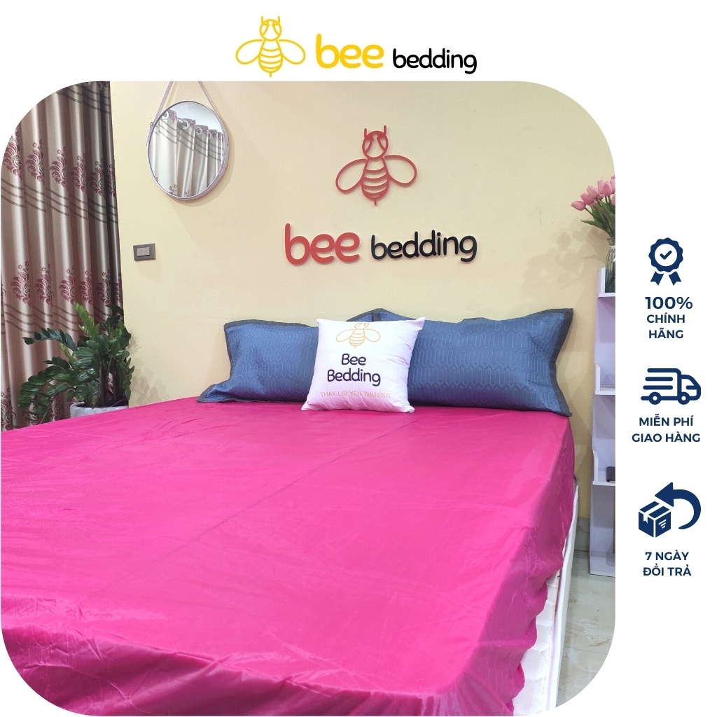 Ga chống thấm nước màu trơn Bee Bedding - drap chống thấm hàn quốc giá rẻ [ kích thước 1m2, 1m6, 1m8, 2m x 2m2 ]